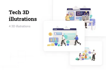 Tecnología Paquete de Illustration 3D