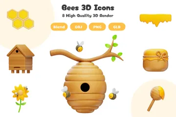 Abejas Paquete de Icon 3D