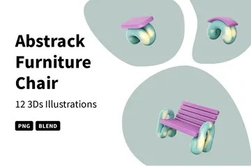 Abstrack Furniture Stuhl 3D Icon Pack