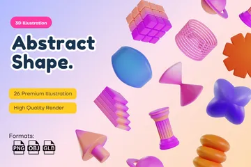 Abstrack Shape 3D Icon Pack