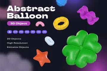 抽象的なバルーン 3D Iconパック