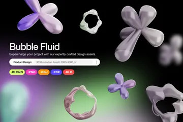 Abstract Bubble Fluid 3D Icon Pack