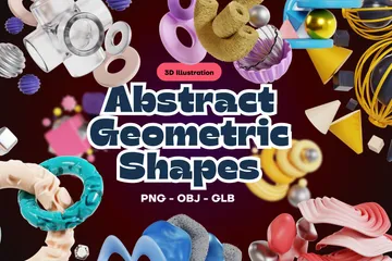 Abstract Geometric Shapes 3D Icon Pack
