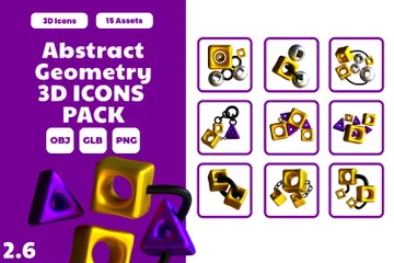 Abstract Geometry 3D Icon Pack