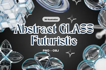 Abstract Glass Futuristic 3D Icon Pack
