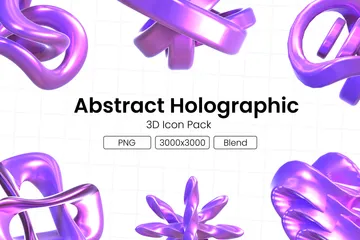 Abstract Holographic 3D Icon Pack