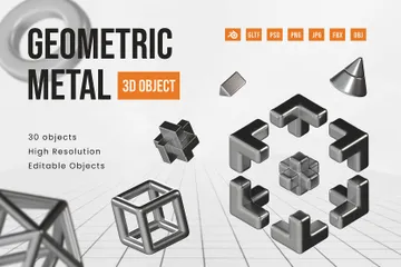 Abstract Metal 3D Icon Pack