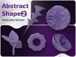 Abstract Shape 2 3D Icon Pack