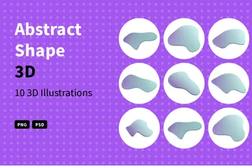 Free Abstract Shape 3D Icon Pack