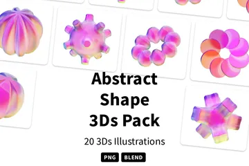 Abstract Shape 3D Icon Pack