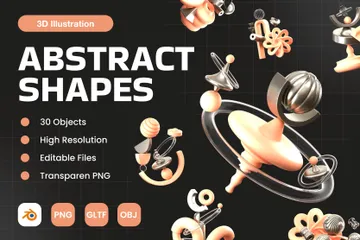 Abstract Shape 3D Icon Pack