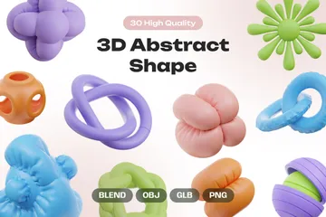 Abstract Shape 3D Icon Pack