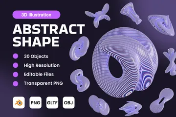 Abstract Shape 3D Icon Pack