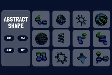 Abstract Shape 3D Icon Pack