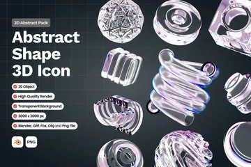 Abstract Shape 3D Icon Pack