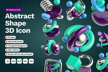 Abstract Shape 3D Icon Pack