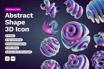 Abstract Shape 3D Icon Pack