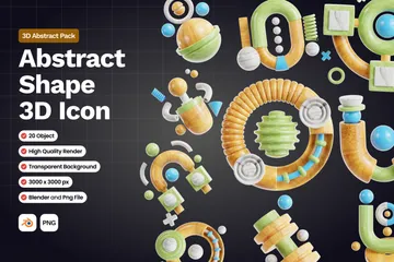 Abstract Shape 3D Icon Pack