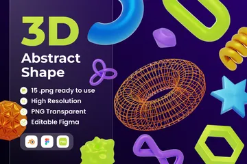 Abstract Shape 3D Icon Pack