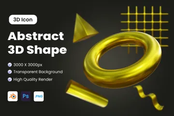 Abstract Shape 3D Icon Pack