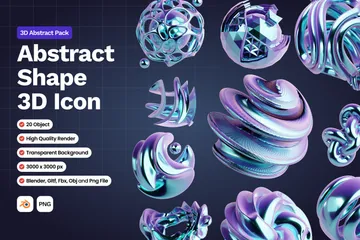 Abstract Shape 3D Icon Pack