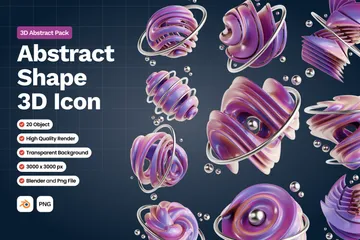 Abstract Shape 3D Icon Pack