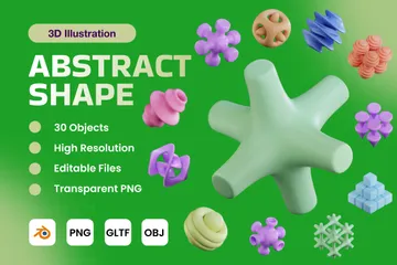 Abstract Shape 3D Icon Pack