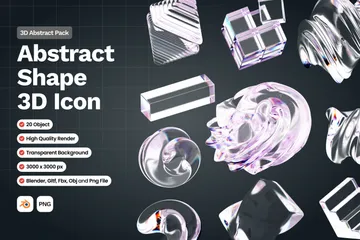 抽象的な形 3D Iconパック