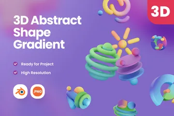 Abstract Shape Gradient 3D Icon Pack
