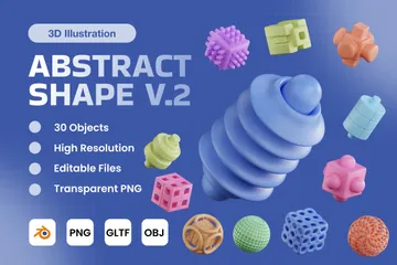 Abstract Shape V.2 3D Icon Pack