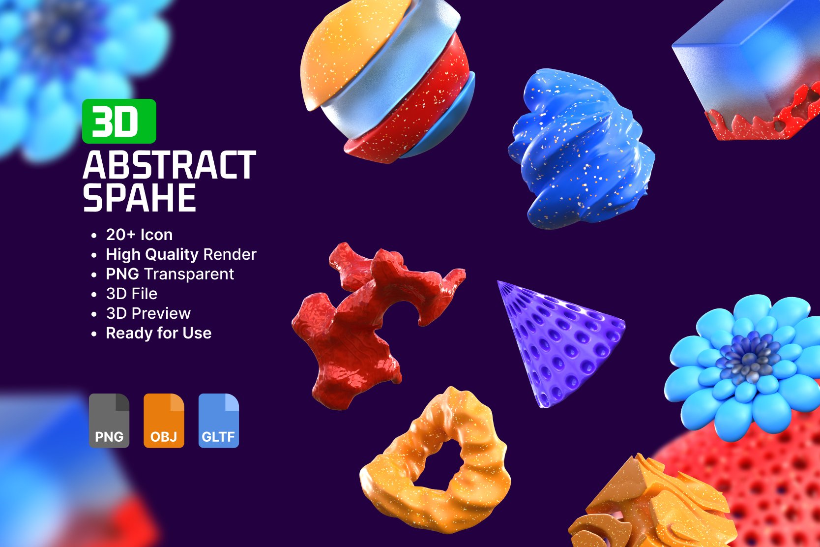 Premium Abstract Shape V3 3D Illustration pack from Design ...