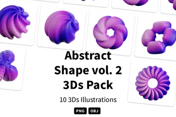 抽象的な形 Vol. 2 3D Iconパック