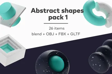 Free Abstract Shapes 1 3D Icon Pack
