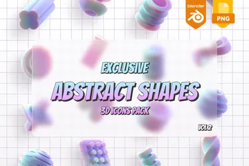 Abstract Shapes 3D Icon Pack