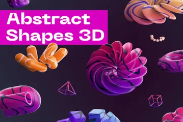 抽象的な形 3D Illustrationパック