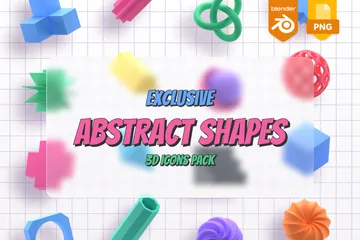 Abstract Shapes 3D Icon Pack