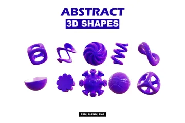 Abstract Shapes 3D Icon Pack