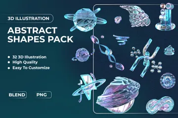 Abstract Shapes 3D Icon Pack