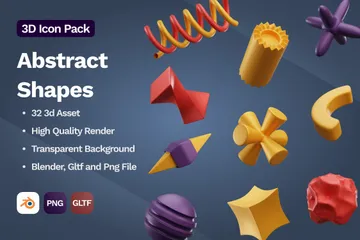 Abstract Shapes 3D Icon Pack