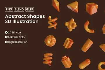 Abstract Shapes 3D Icon Pack