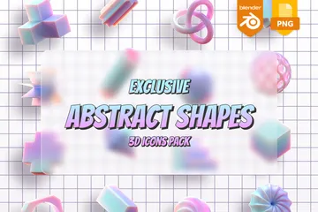 Abstract Shapes 3D Icon Pack