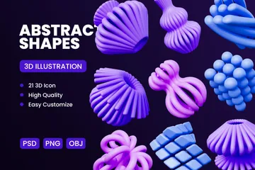 Abstract Shapes 3D Icon Pack