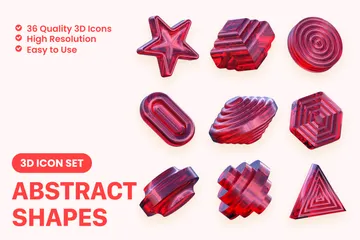 Abstract Shapes 3D Icon Pack