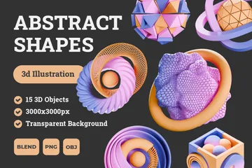 Abstract Shapes 3D Icon Pack