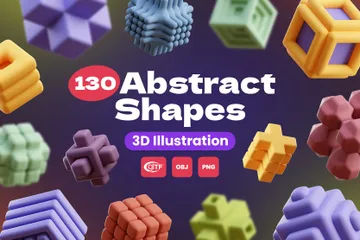 Abstract Shapes Vol. 01 3D Icon Pack