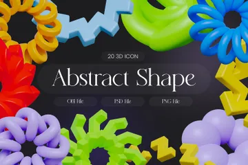 Abstract Shapes Vol. 1 3D Icon Pack