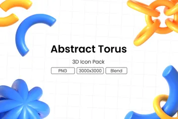 抽象的なトーラス 3D Iconパック