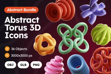 Abstract Torus 3D Icon Pack