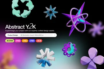 Abstract Y2K 3D Icon Pack