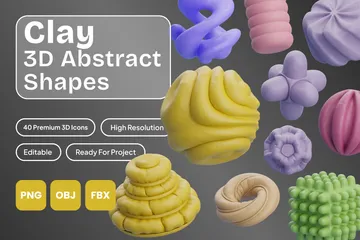 Resumen de arcilla Paquete de Icon 3D